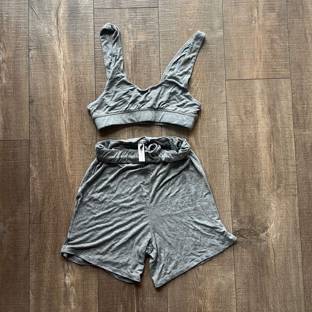 Skims Sleep Shorts and Bralette